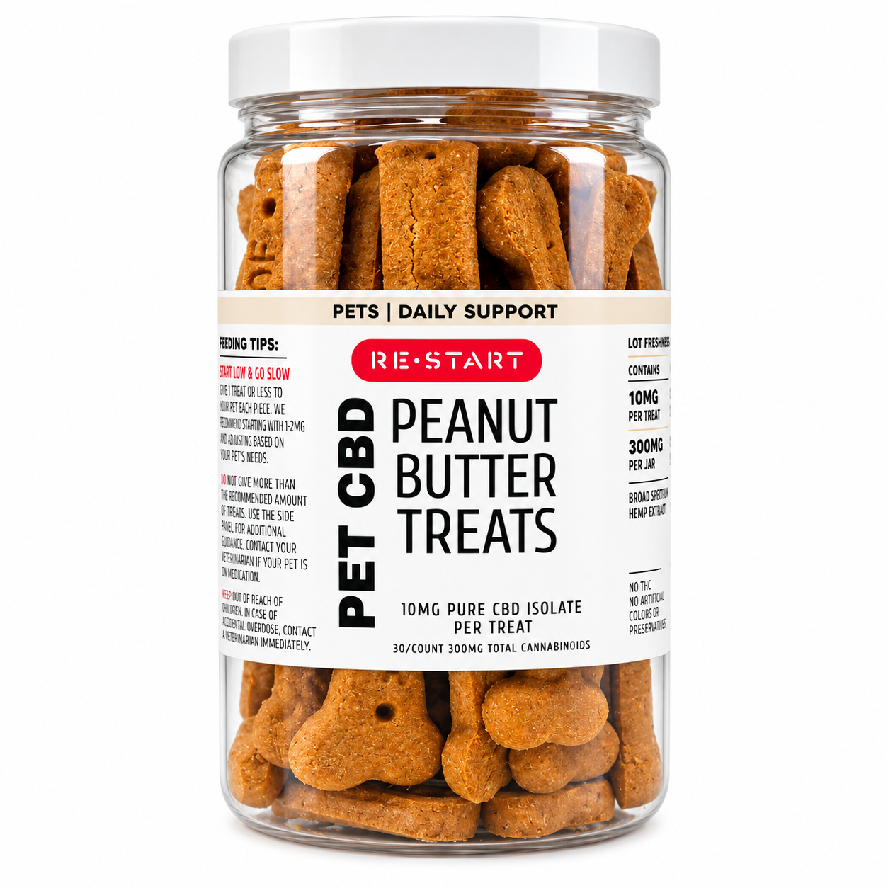 SAVE 25% - Pet CBD Dog Treats 10MG NO THC / 30-ct (Reg. Price $30)